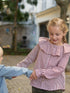 LOIR paris/Chemise grand col BERTHE raye bordeaux(6y,8y)
